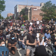Protesters kneel in D.C. in honor of victims of police brutality on June 2.